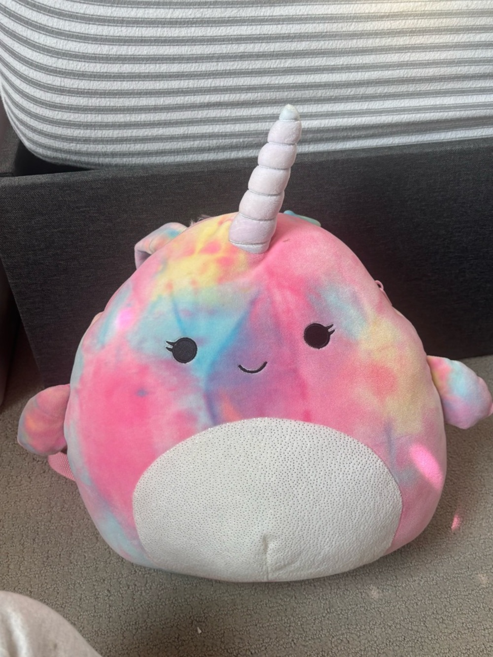 Squishmallows Rainbow Pink Tie-Dye Unicorn Narwhal Plush